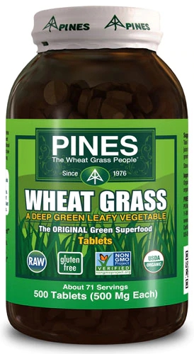 Pines International Wheat Grass 500mg - 500 Tabletes - Grama de Trigo Pura