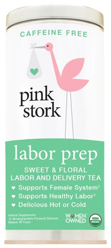 Chá Pink Stork Labor Prep para Trabalho de Parto e Parto - 15 Saquinhos (19g)