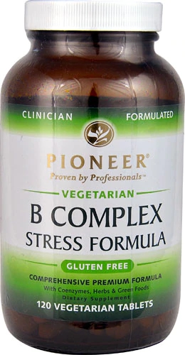 Pioneer B Complex Stress Formula 120 Comprimidos Vegetarianos - Fórmula Anti-Estresse Completa
