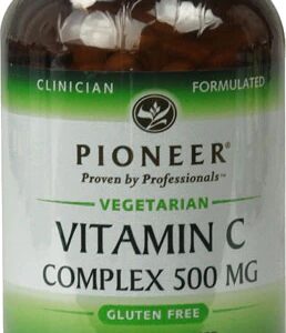 Pioneer Vitamin C Complex 500mg - 180 Cápsulas Vegetarianas Sem Glúten