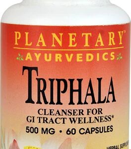 Planetary Herbals Ayurvedics Triphala 500mg - 60 Cápsulas: Saúde Intestinal e Detox Natural