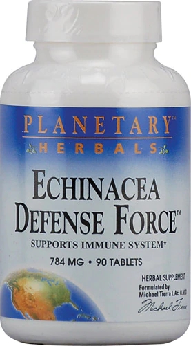 Planetary Herbals Echinacea Defense Force 784mg - 90 Comprimidos - Imunidade Natural
