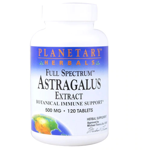 Planetary Herbals Extrato de Astragalus Full Spectrum 500mg - 120 Comprimidos