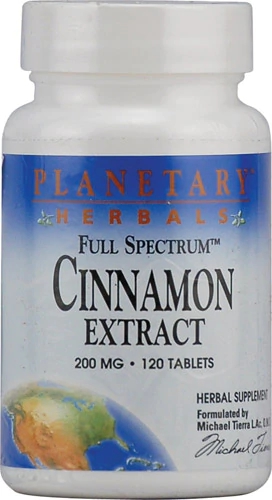 Planetary Herbals Extrato de Canela Full Spectrum 200mg - 120 Comprimidos