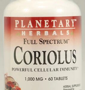 Planetary Herbals Coriolus Full Spectrum™ - 1000 mg - 60 Comprimidos - Suplemento Imunológico