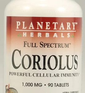 Planetary Herbals Coriolus Full Spectrum 1000mg - 90 Comprimidos | Suporte Imunológico Natural