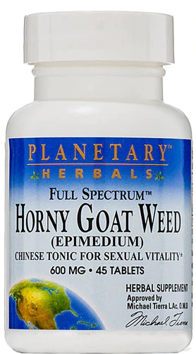 Horny Goat Weed Planetary Herbals Full Spectrum 600mg - 45 Comprimidos | Suplemento Natural