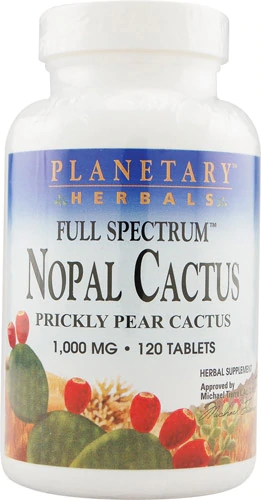 Planetary Herbals Nopal Cactus Full Spectrum 1000mg - 120 Comprimidos