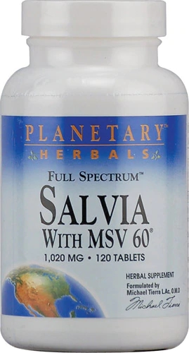 Planetary Herbals Full Spectrum Salvia MSV 60® 1020 mg - 120 Comprimidos
