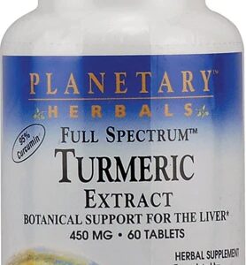Planetary Herbals Cúrcuma Extrato Total 450mg - 60 Comprimidos - Suporte Anti-inflamatório Natural