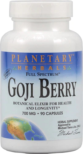 Planetary Herbals Goji Berry 700mg - 90 Cápsulas Vegetarianas - Antioxidante Natural