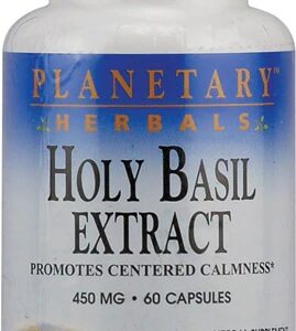 Planetary Herbals Extrato de Holy Basil (Manjericão Sagrado) 450 mg - 60 Cápsulas