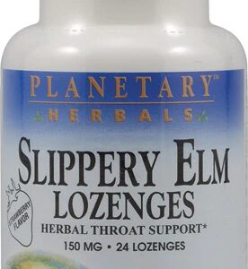 Planetary Herbals Slippery Elm Lozenges Strawberry -- 150 mg - 24 Lozenges