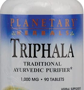 Planetary Herbals Triphala 1000mg 90 Comprimidos - Bem-Estar Digestivo e Imunidade