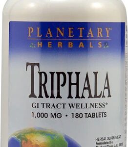 Planetary Herbals Triphala 1000mg - 180 Comprimidos: Saúde Digestiva e Bem-Estar Holístico