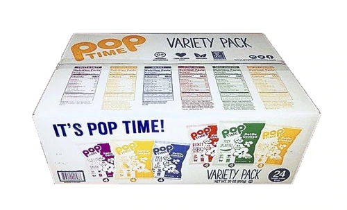Poptime Pipoca Cozida em Panela Pacote com 24 Unidades - Sabor Irresistível!