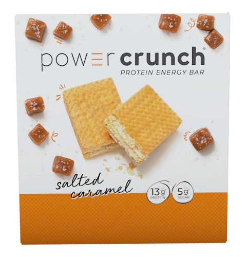 Power Crunch Barra de Proteína Salted Caramel - 12 Barras de Energia