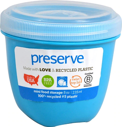 Preserve Food Storage Container Round Mini Aqua -- 1 Container
