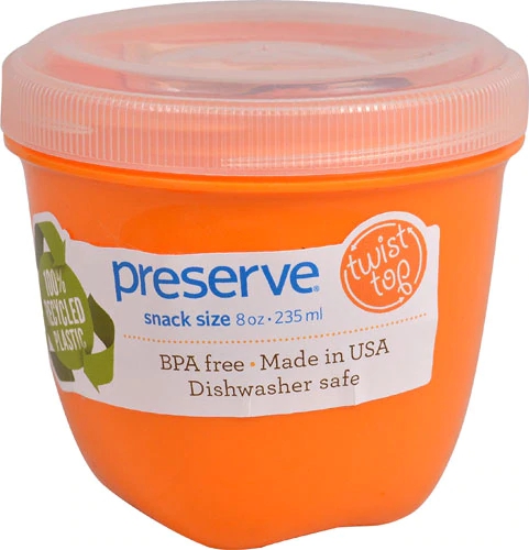 Preserve Food Storage Container Round Mini Orange -- 1 Container