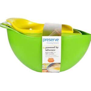 Conjunto de Tigelas para Mistura Preserve Verdes e Amarelas - 3 Peças (Aprox. 1.5L, 2.5L, 4L)