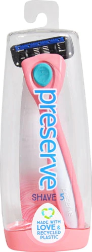 Aparelho de Depilação Preserve Razor Shave 5 System Feminino - 1 Aparelho (Rosa, Menta, Amarelo)
