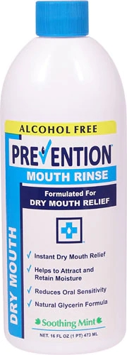 Enxaguante Bucal Prevention para Alívio de Boca Seca, Menta Refrescante - 473ml