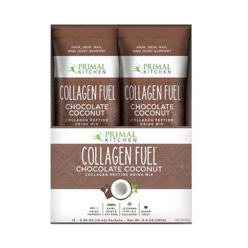 Primal Kitchen Collagen Fuel Chocolate Coconut - 12 Sachês (14g cada)
