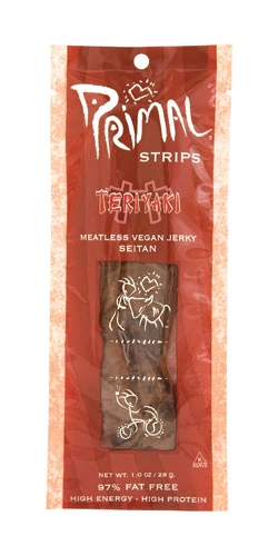 Primal® Strips Jerky Vegano Teriyaki - 28.35g | Snacks Proteicos para Energia
