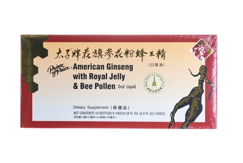Prince of Peace Ginseng Americano com Geleia Real e Pólen de Abelha 100ml - Energia e Vitalidade