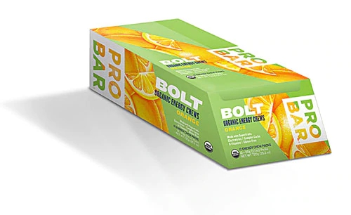 ProBar Bolt Energy Chews Sabor Laranja Orgânico Sem Glúten - 12 Sachês