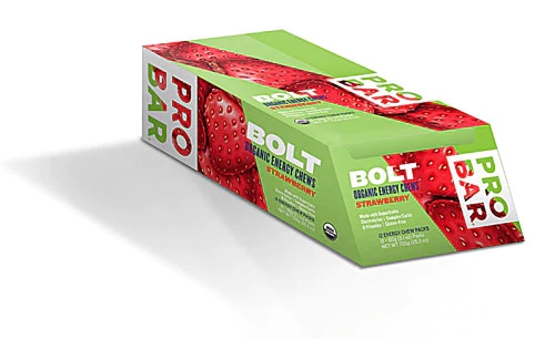 ProBar Bolt Energy Chews Morango Orgânico Sem Glúten - 12 Pacotes (Aprox. 270g)