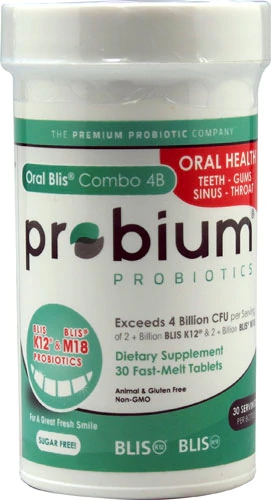 Probium Probiotics Oral Blis® Combo 4B: Saúde Bucal com 30 Comprimidos de Rápida Dissolução