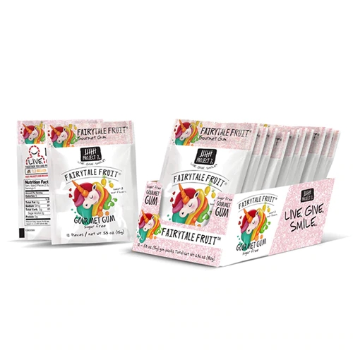 Project 7 Gourmet Chiclete Sem Açúcar Fairytale Fruit - Pacote com 12 Unidades
