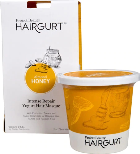 Máscara Capilar Project Beauty Hairgurt Intense Repair Amêndoa e Mel - 2 Potes - 454g Cada