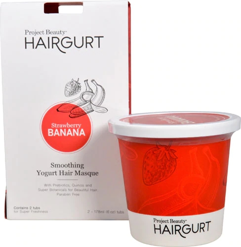 Máscara Capilar Smoothing Strawberry Banana Hairgurt Project Beauty - 2 Potes (400g)