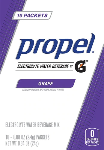 Propel Electrolyte Water Beverage Mix Grape -- 10 Packets