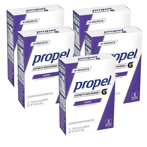 Propel Powder Uva 50 Sachês - Hidratação e Nutrição com Vitaminas (Aprox. 2.26g por Sachê)