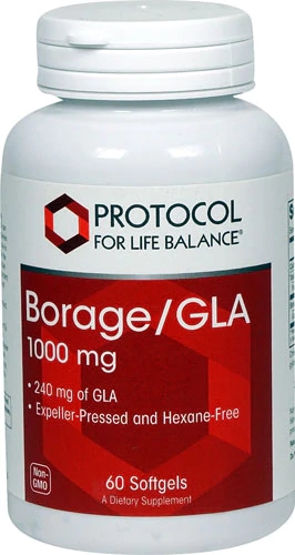 Protocol For Life Balance Borage-GLA 1000mg - Óleo de Borragem com 60 Cápsulas Gelatinosas