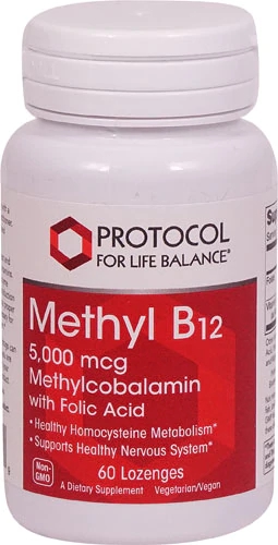 Protocol For Life Balance Metil B12 5000mcg - 60 Pastilhas para o Bem-Estar
