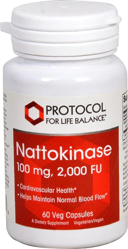 Protocol For Life Balance Nattokinase 100mg 2000 FU - 60 Cápsulas Veganas