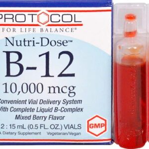 Protocol For Life Balance Nutri-Dose B-12 Mixed Berry 10000 mcg - 12 Frascos Líquidos