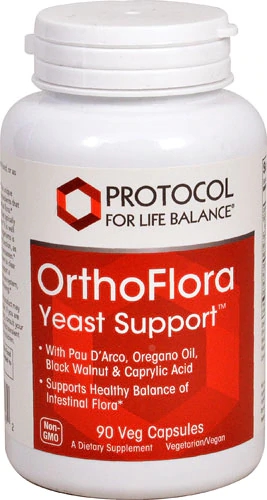 Protocol For Life Balance OrthoFlora Yeast Support™ 90 Cápsulas Veganas para Equilíbrio da Flora