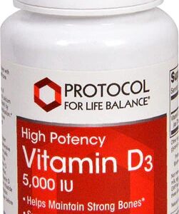 Vitamina D3 Protocol For Life Balance Alta Potência 5000 UI - 120 Cápsulas Gelatinosas