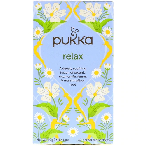 Chá Pukka Relax Orgânico - 20 Sachês - Alívio Natural do Estresse