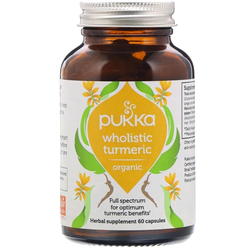 Pukka Wholistic™ Cúrcuma Orgânica - 60 Cápsulas: Saúde e Bem-Estar Natural