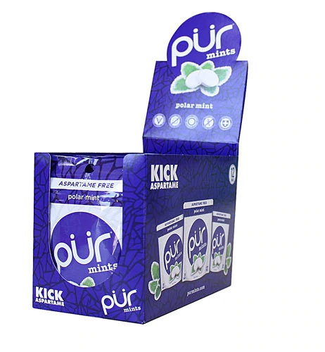 Pur Company Pur Mints Aspartame Free Sabor Polar Mint - 12 Bandejas