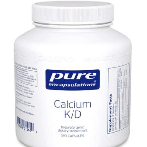 Pure Encapsulations Calcium K-D 180 Cápsulas - Saúde Óssea e Cardiovascular