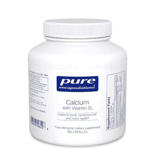 Pure Encapsulations Cálcio com Vitamina D3 - 180 Cápsulas