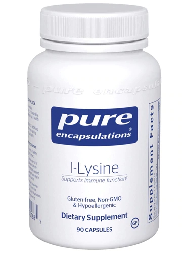 Pure Encapsulations L-Lisina 500mg - 90 Cápsulas: Fortaleça sua Imunidade e Bem-Estar