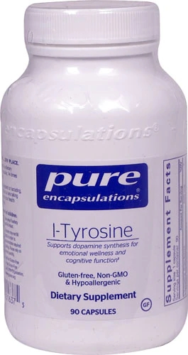 Pure Encapsulations L-Tirosina 500mg - 90 Cápsulas: Energia e Foco Mental